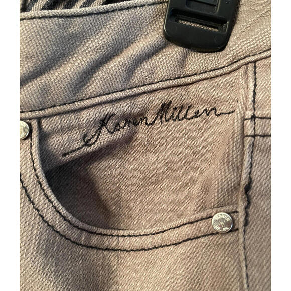 Karen Millen Denim Womens Gray Designer Jeans Size‎ 2 EUC - Picture 3 of 7